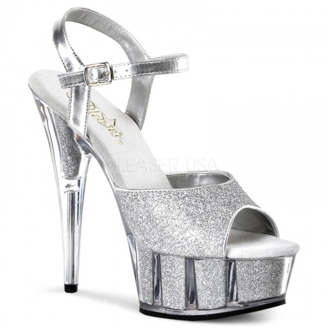 boty se stříbrnými glitry Delight-609-5g-s - Velikost 37