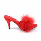 červené dámské erotické pantoflíčky Amour-03-rsat - Velikost 41