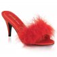červené dámské erotické pantoflíčky Amour-03-rsat - Velikost 43