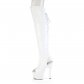 bílé dámské kozačky nad kolena Adore-3019hwr-whg - Velikost 44