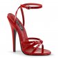 červené sandálky na vysokém jehlovém podpatku Domina-108-r - Velikost 41