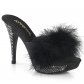 dámské černé erotické pantofle s kamínky Elegant-401f-bpu - Velikost 40