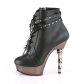 černé dámské kotníkové boty Muerto-1001-bpupwch - Velikost 38